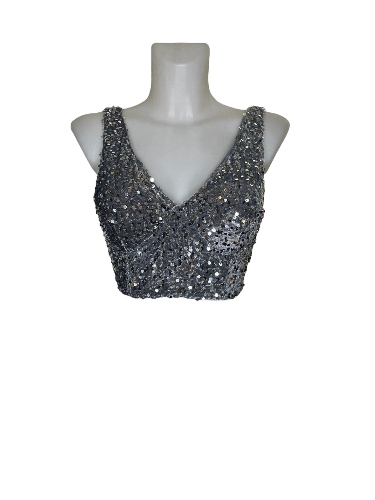 SEQUINED CROP TOP