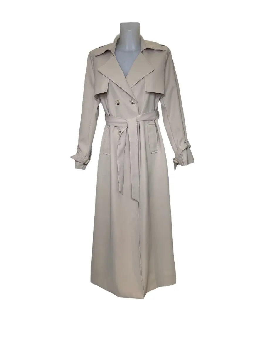 ALTHEA Trench Coat – Long Elegant Belted