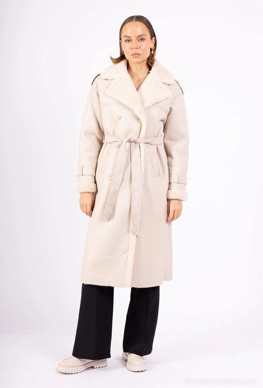 PU Fur Trench