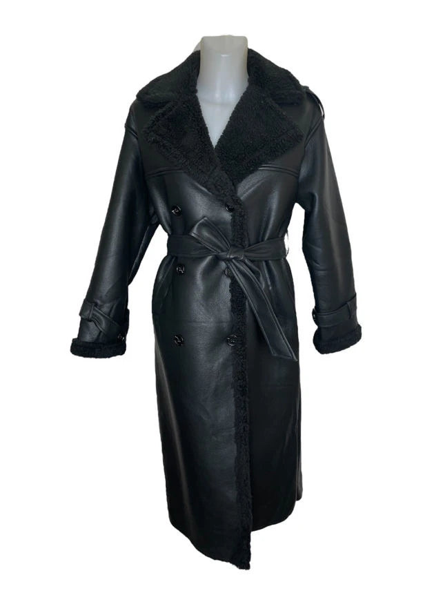 PU Fur Trench