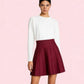 VALENTINA – High-waisted pleated mini skirt