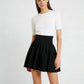 VALENTINA – High-waisted pleated mini skirt