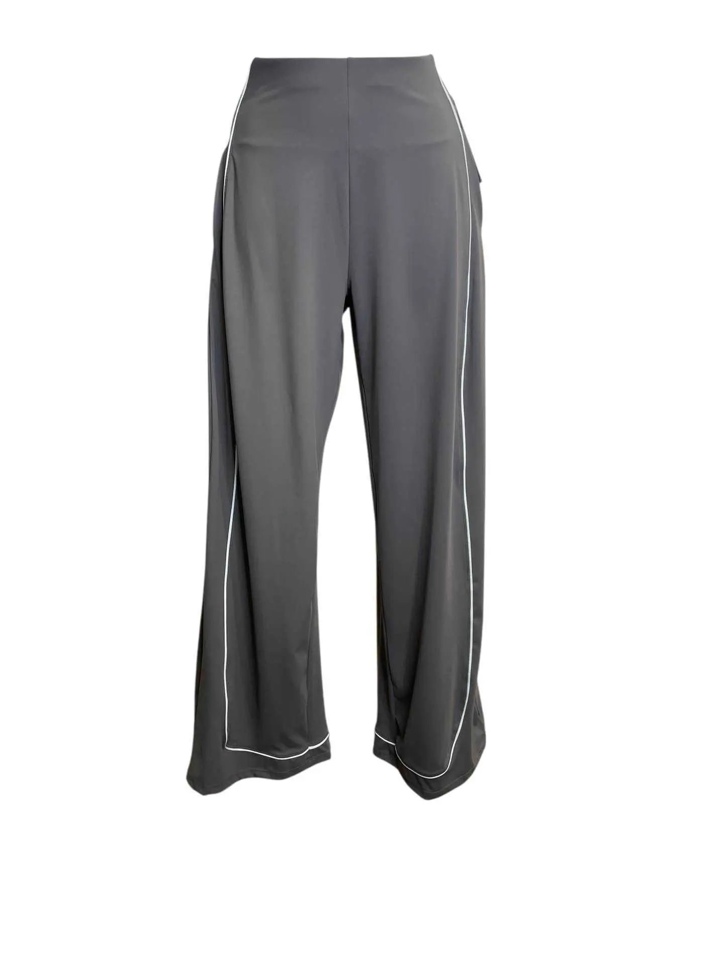 VELENA – Chic sporty fluid pants with contrasting piping