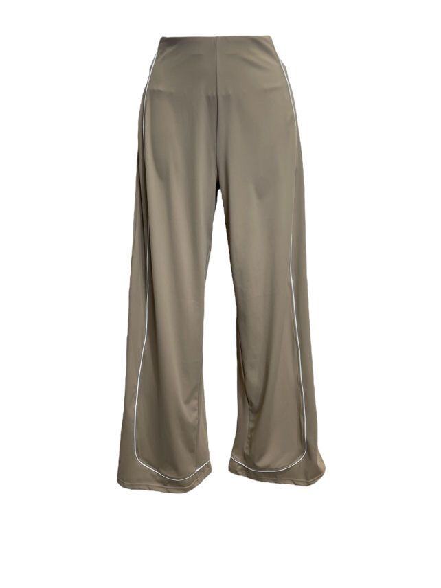 VELENA – Chic sporty fluid pants with contrasting piping