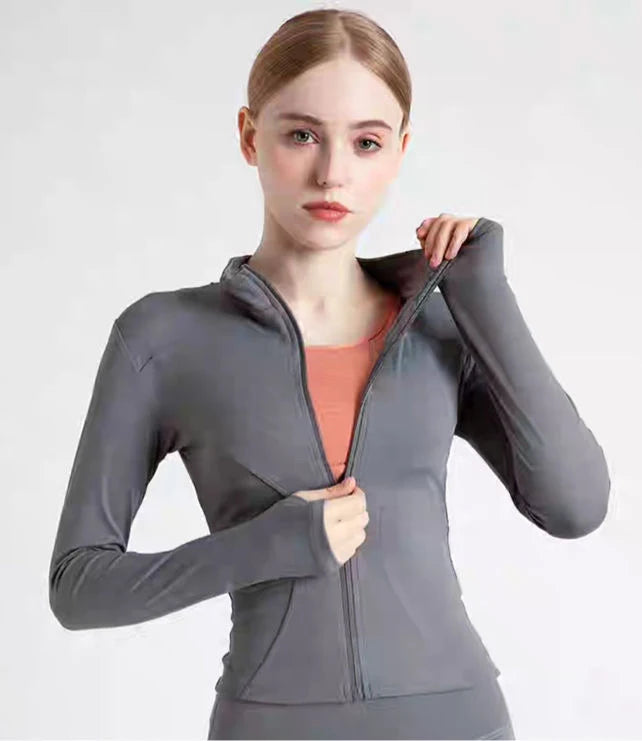 VELENA – Fitted sporty chic zip-up jacket