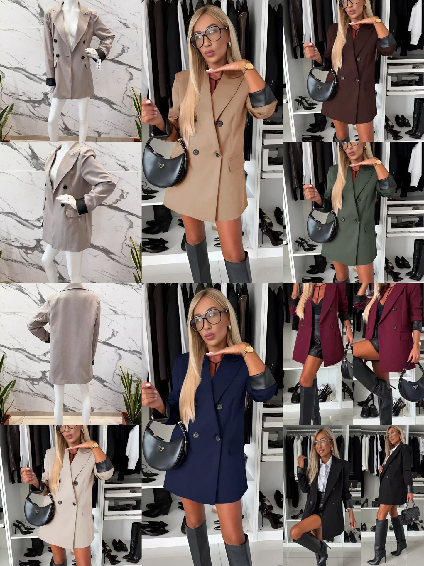 Blazer jacket with mighty reverse lining inside