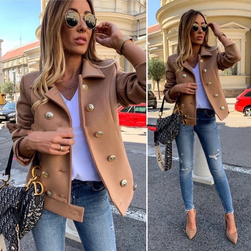 Chic double-breasted blazer jacket