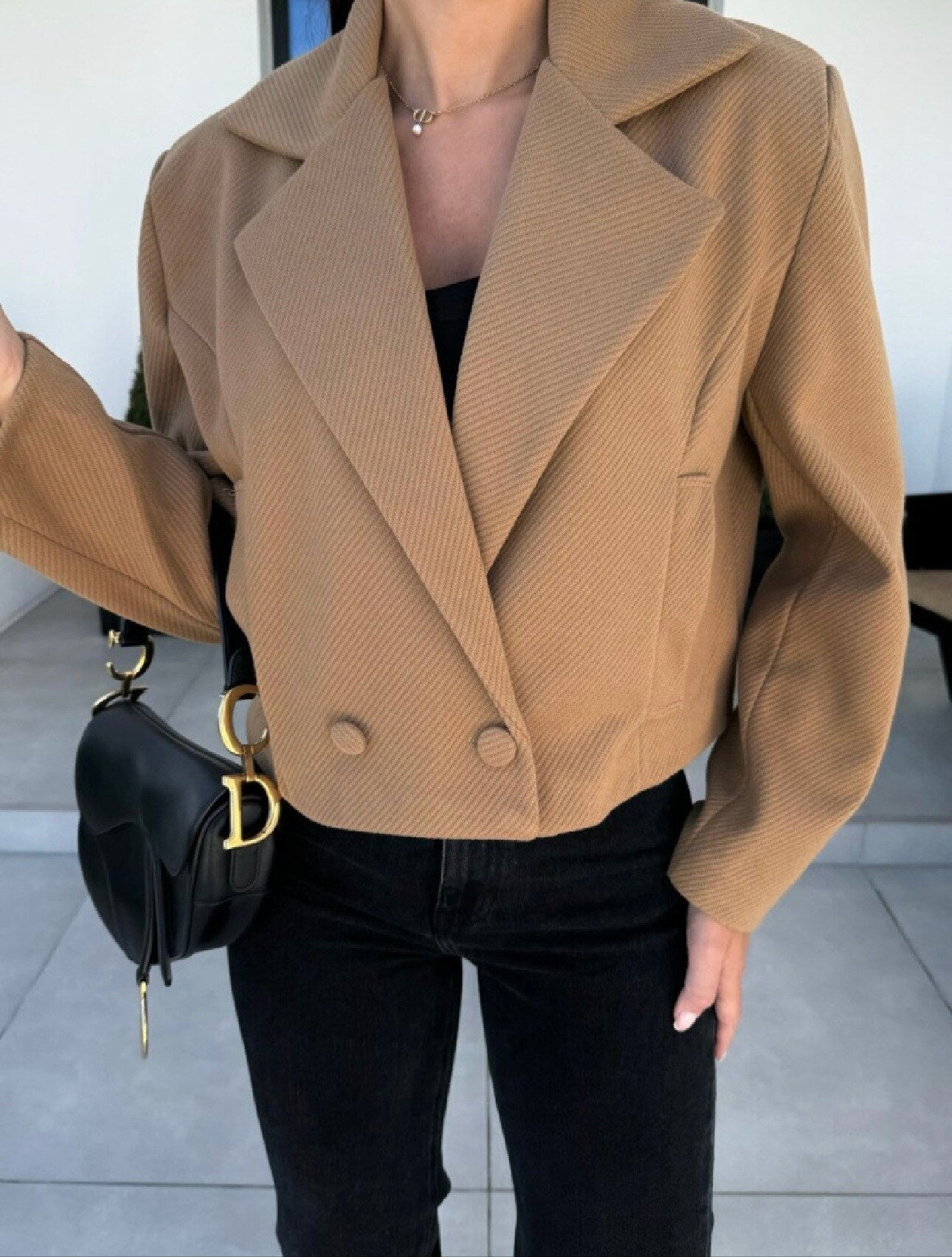 Elegant blazer jacket inside