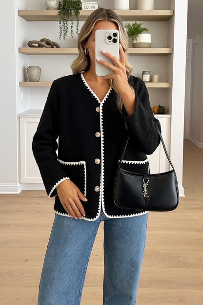 Golden buttons loop jacket