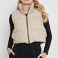 PU Down Puffer Cropped Jacket 1030 Urban Short Sleeveless Jacket