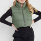 PU Down Puffer Cropped Jacket 1030 Urban Short Sleeveless Jacket