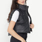 PU Down Puffer Cropped Jacket 1030 Urban Short Sleeveless Jacket