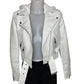 Faux leather jacket with hood