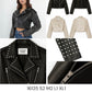 Faux leather jacket with studs