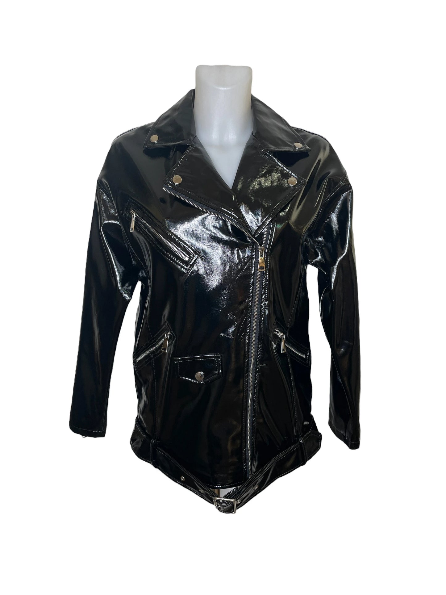 Patent leatherette jacket