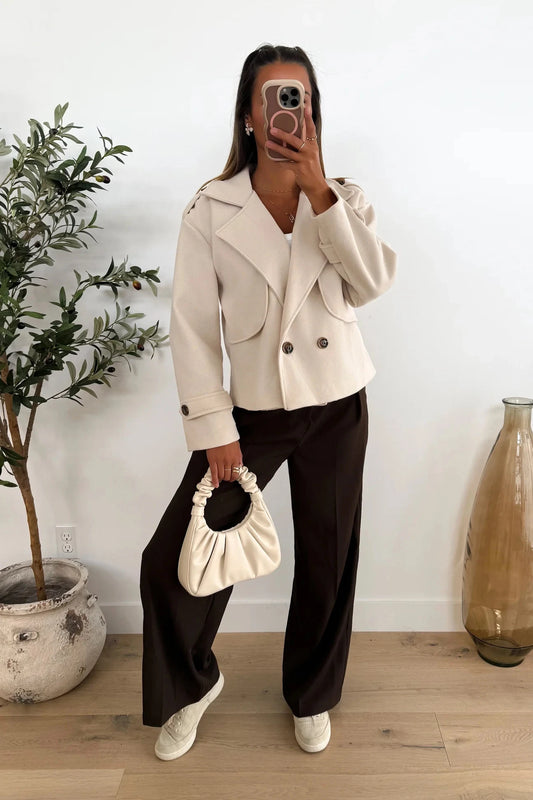 Jacket with woolen cloth lining