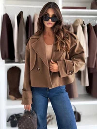 Jacket with woolen cloth lining