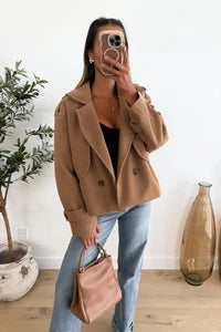 Jacket with woolen cloth lining