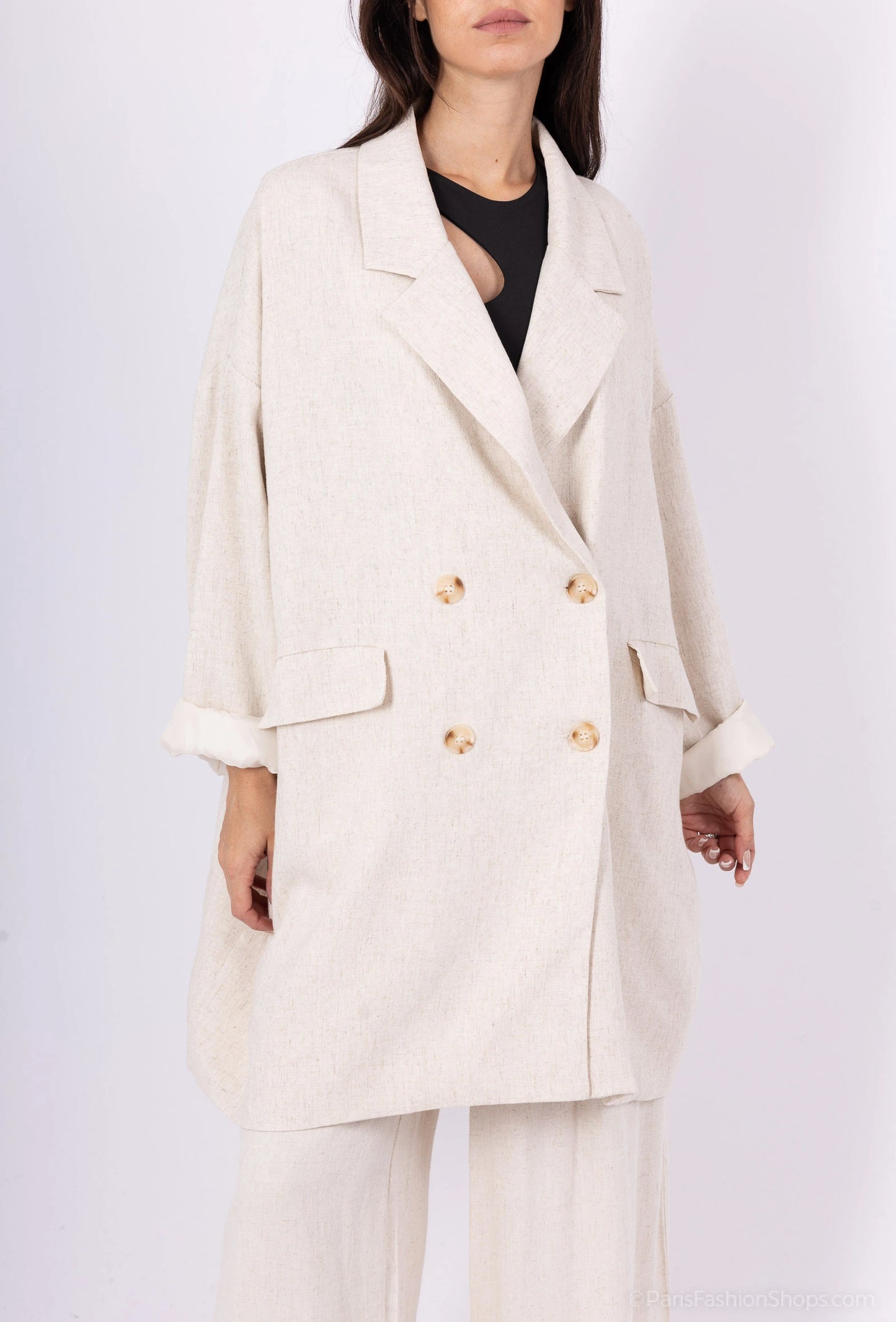 Linen coat jacket