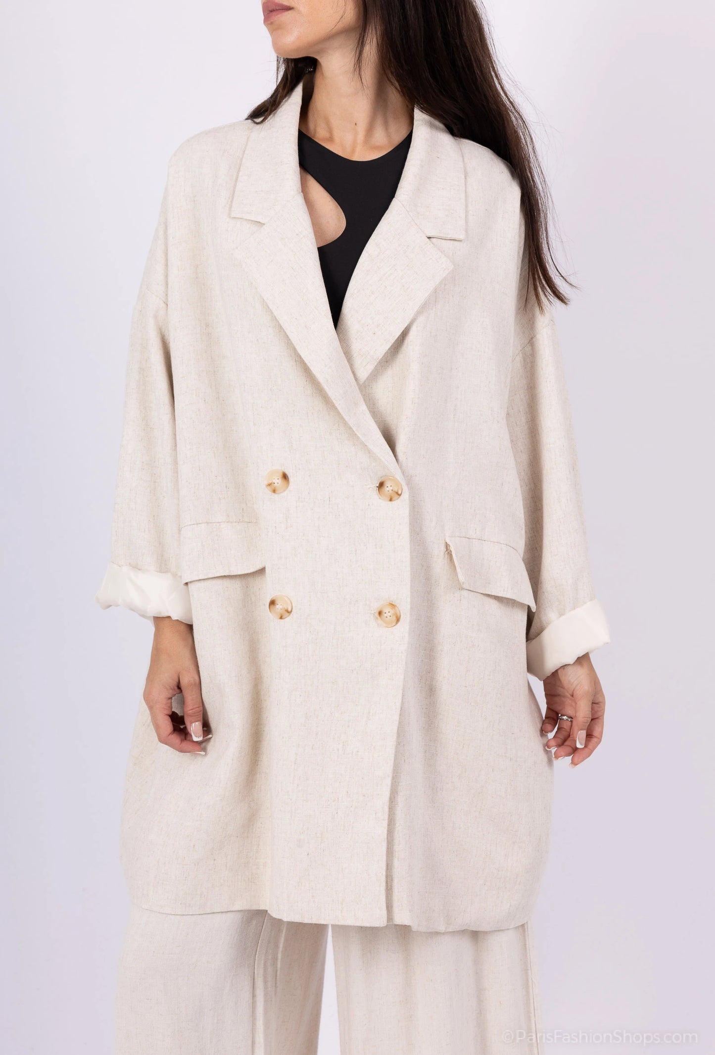 Linen coat jacket