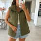 Sleeveless quilted jacket with zipper
