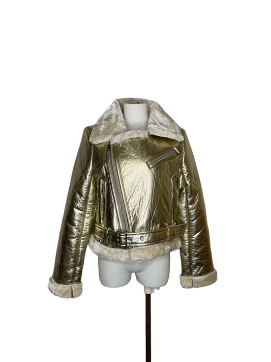 PU Varnish Fur Jacket