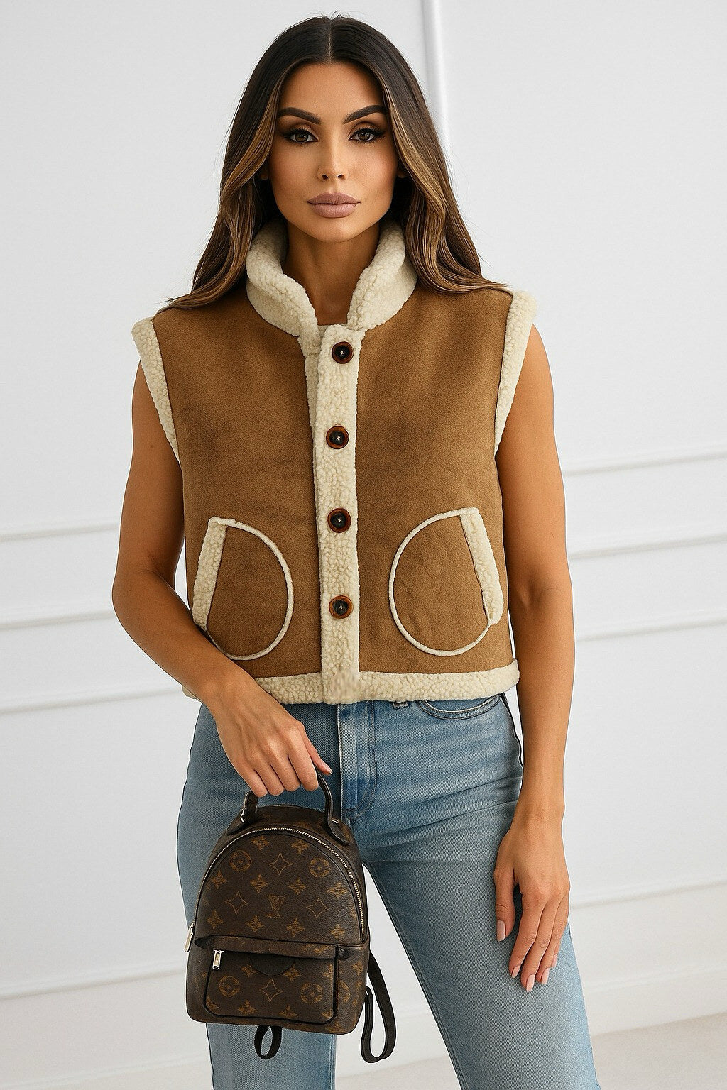 Wool -free woolless jacket with pockets