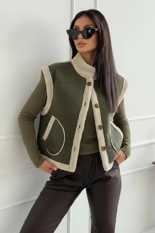 Wool -free woolless jacket with pockets