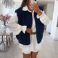 Sleeveless teddy jacket with soft lining and pockets