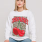 Ladies Leopard Cherry Sweatshirt
